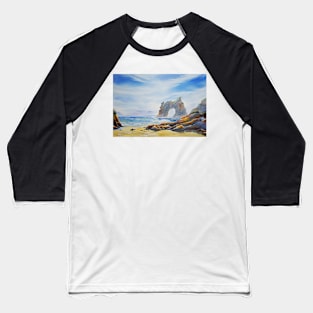 Archway Island, Wharariki Beach, New Zealand Baseball T-Shirt